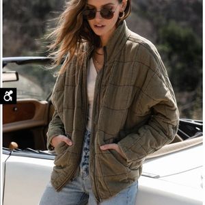 NWOT Quilted Bomber Jacket - size M/L